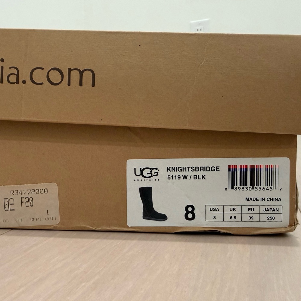 UGG Knightsbridge Black Suede Boots Women’s Size 8 / EU 39